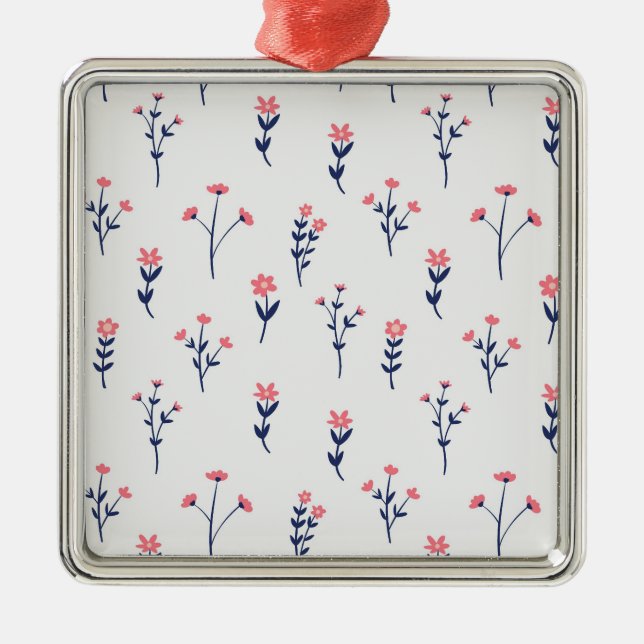 Flower Spring Botanical Floral Metal Tree Decoration (Front)