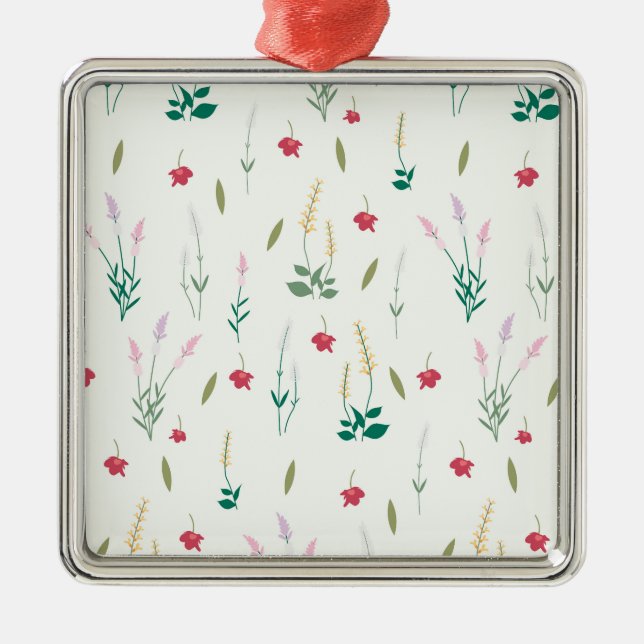 Flower Spring Botanical Floral Metal Tree Decoration (Front)