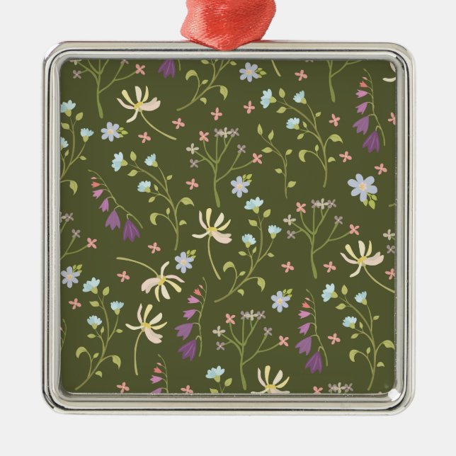 Flower Spring Botanical Floral Metal Tree Decoration (Front)