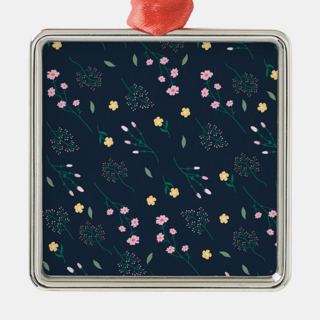 Flower Spring Botanical Floral Metal Tree Decoration (Front)