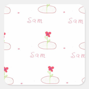 FLOWER SQUARE STICKER
