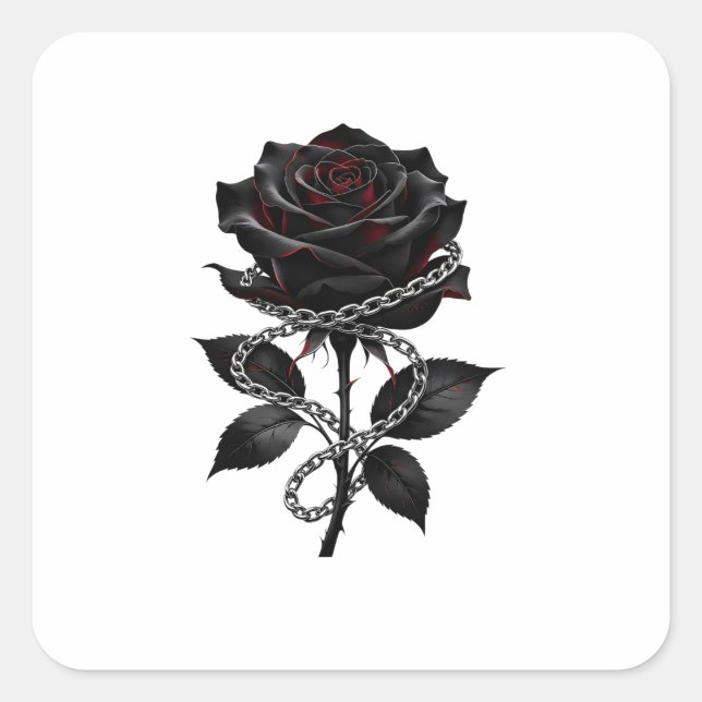 flower square sticker (Front)
