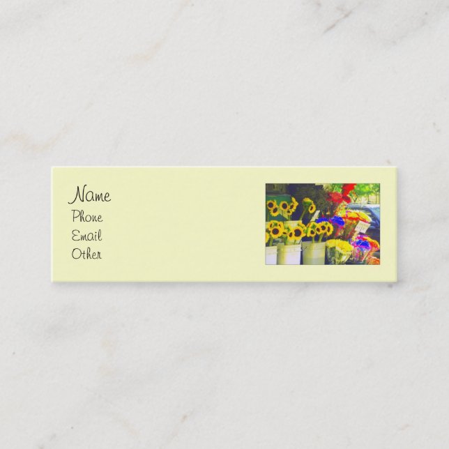 Flower Stand Mini Profile Mini Business Card (Front)