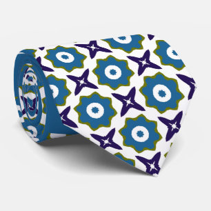 Flower Star Pattern Tie