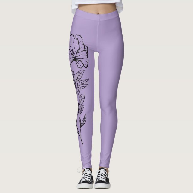 Flower Stencil Leggings (Front)