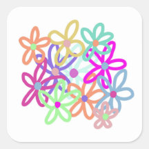 Flower stickers