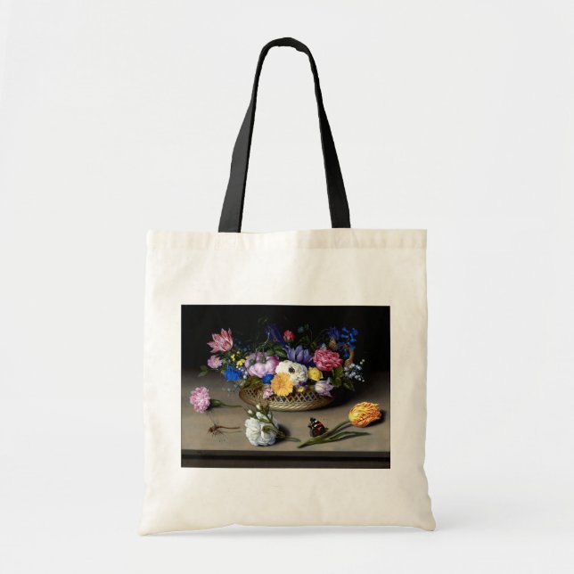 Flower Still Life Classic Painting Tote Bag (Front)