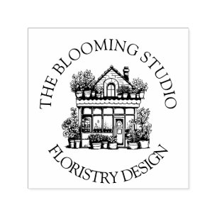 Flower Storefront Rubber Stamp