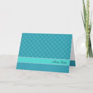 Flower Stripe Thank You Card