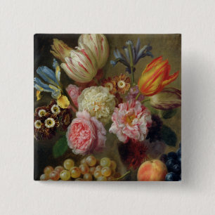 Flower Study 15 Cm Square Badge