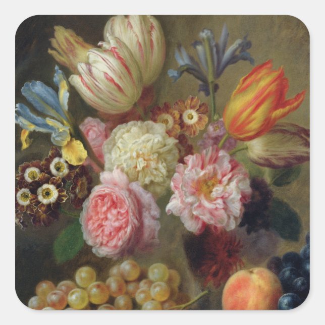 Flower Study Square Sticker (Front)