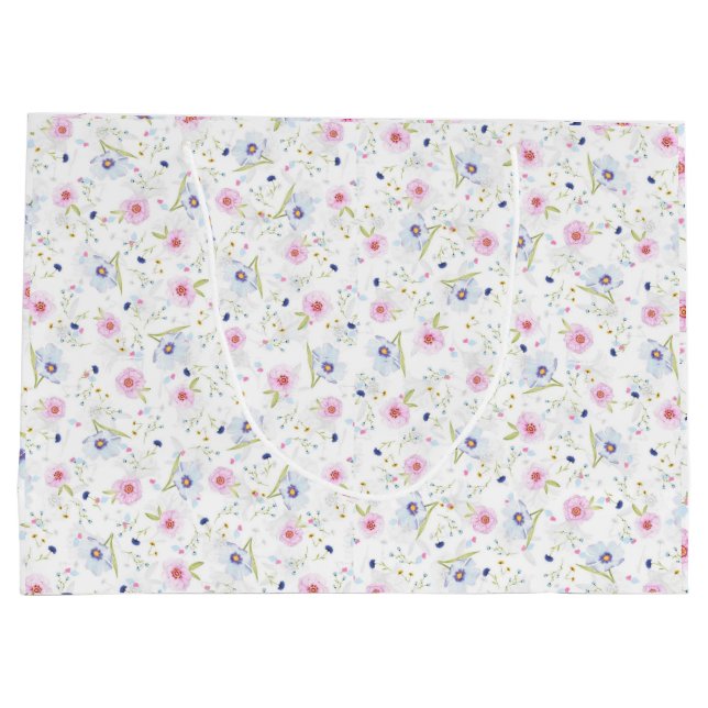 Flower style  large gift bag (Back)