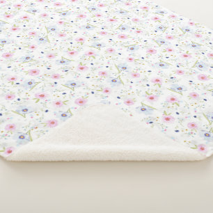 Flower style sherpa blanket