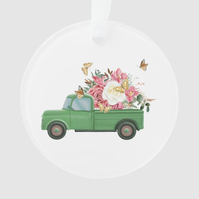 Flower Sublimation Designs Ornament (Front)