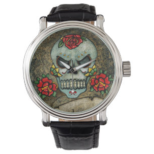 Flower Sugar Skull Watch