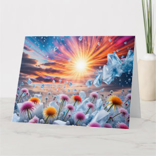 Flower Sunset Card