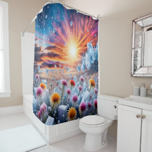 Flower Sunset Shower Curtain