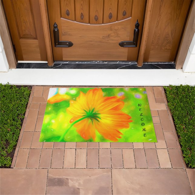 Flower Sunshine Welcome Mat (Outdoor)
