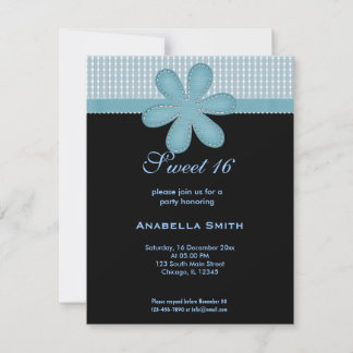 Flower Sweet 16 Invitation