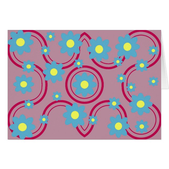 Flower & Swirl Card (Front Horizontal)