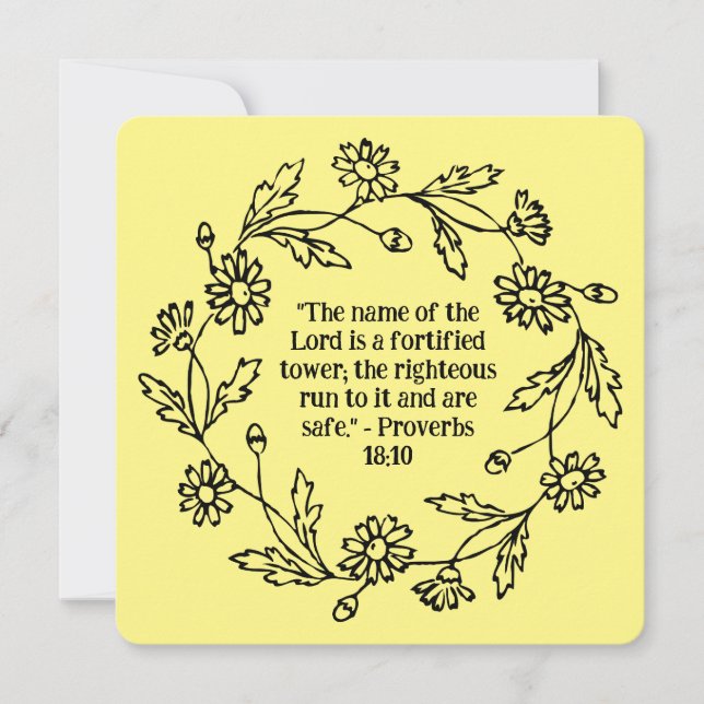 Flower Swirl Floral Wreath Religious Blank (Front)