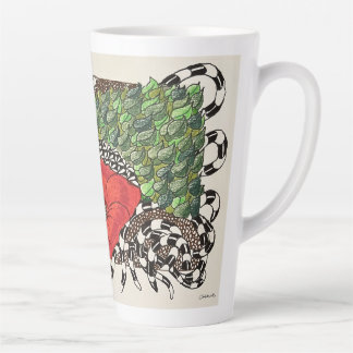 Flower tangle, inspired by nature latte mug