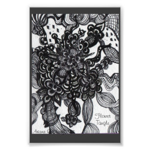 Flower Tangle Inspired Photo Print