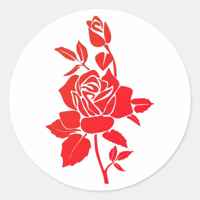 Flower Tapestry Classic Round Sticker (Front)
