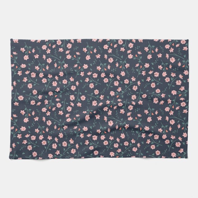 Flower Tattoos Tea Towel (Horizontal)