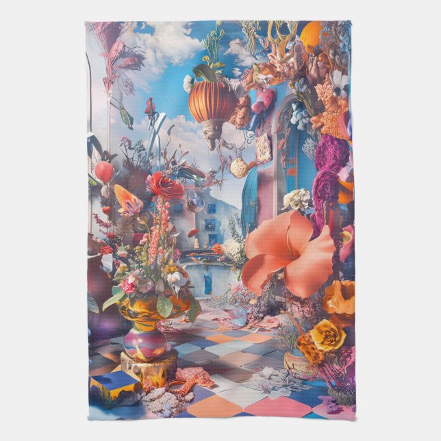 Flower Tea Towel (Vertical)
