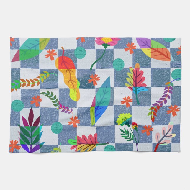 Flower Texture Tea Towel (Horizontal)