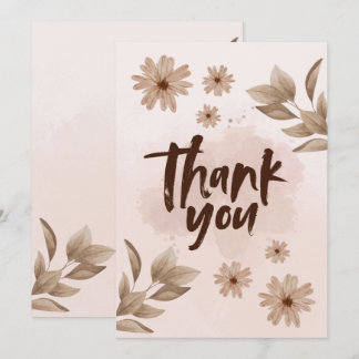 Flower Thank You Card