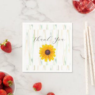 Flower Thank You Napkins