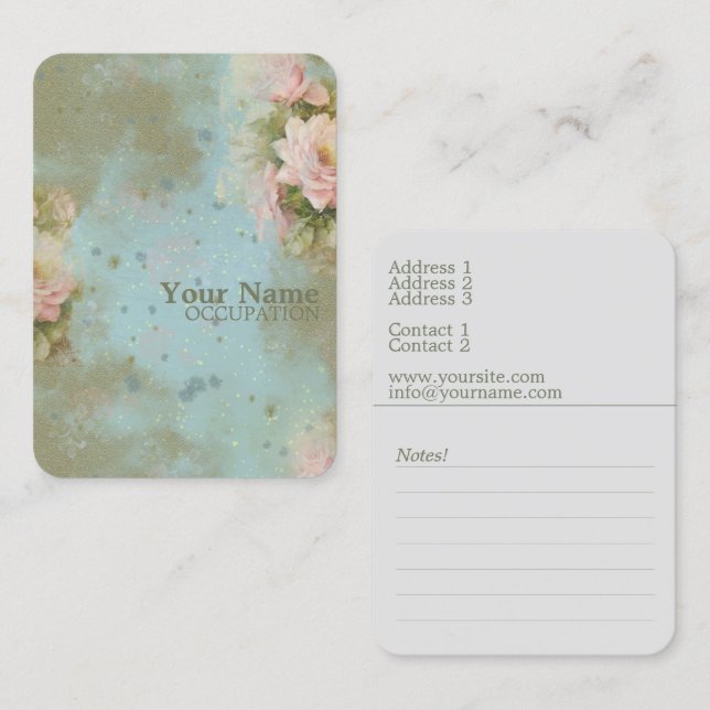 Flower Theme - Business Card (Front/Back)