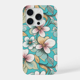 Flower themed repeating pattern iPhone 15 Pro Case