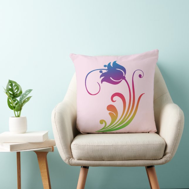 Flower Throw Pillow (Chair)