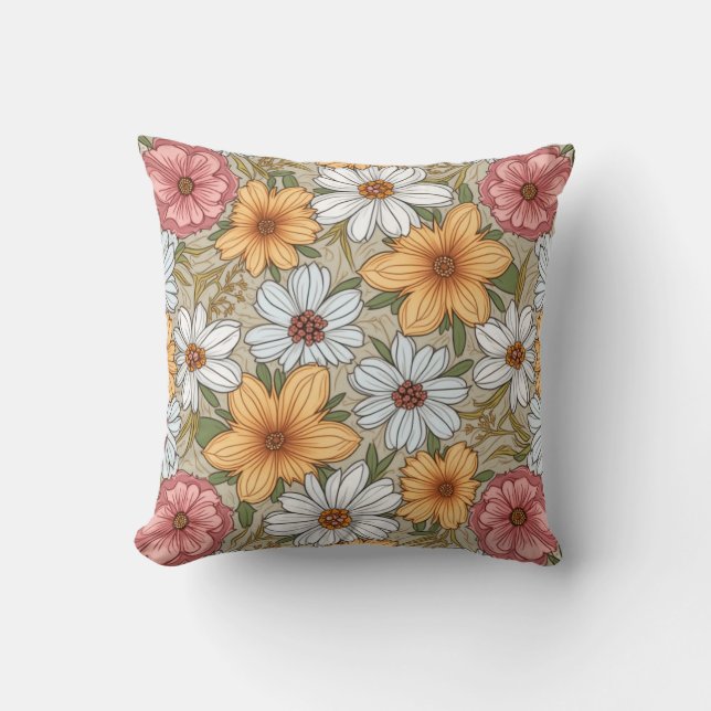 Flower Throw Pillow (Front)