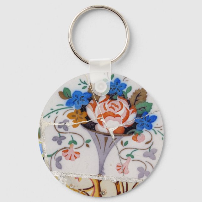 Flower tiles key ring (Front)