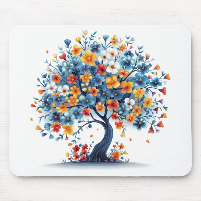 Flower Tree  Mouse Pad (Front)