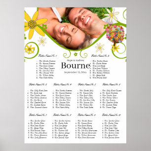 Flower Tree Seating Chart 10 Tables