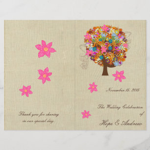 Flower Tree Wedding Program