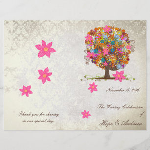Flower Tree Wedding Program
