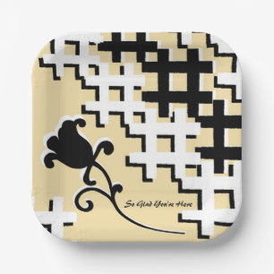 Flower Trellis Paper Plate