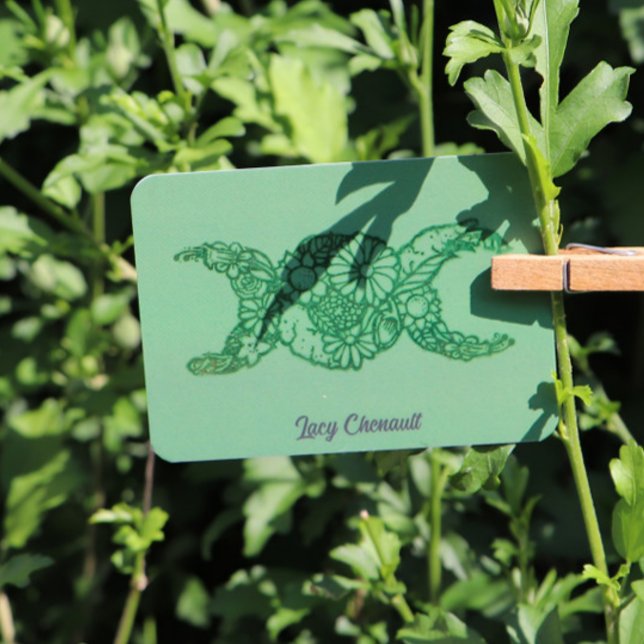 Flower Triple Moon Symbol Blessed Be Rubber Stamp (Creator Uploaded)