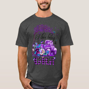 Flower Truck I Love Being Gigi Butterfly Art Mothe T-Shirt