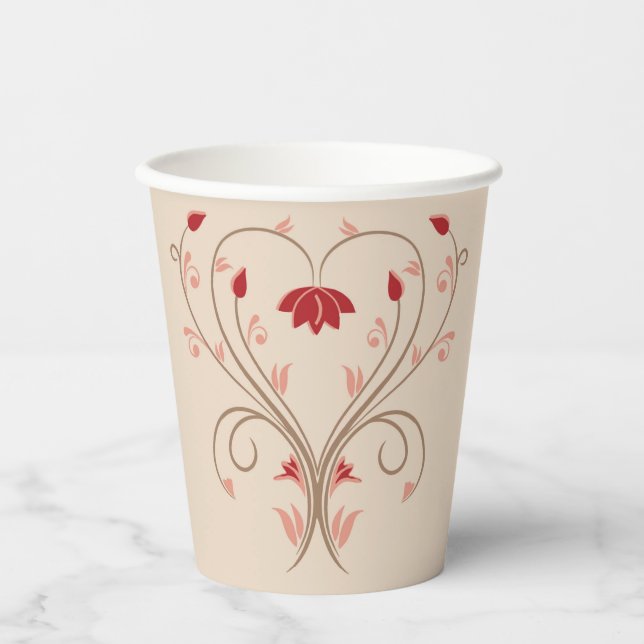 Flower Twirl Paper Cups (Front)