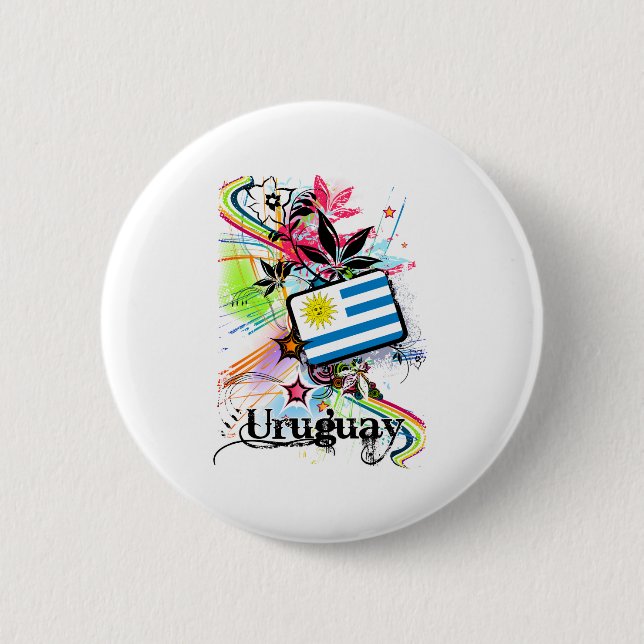 Flower Uruguay 6 Cm Round Badge (Front)
