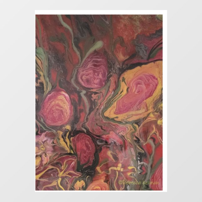 Flower Vase - Abstract Artwork Window Decal (Sheet)