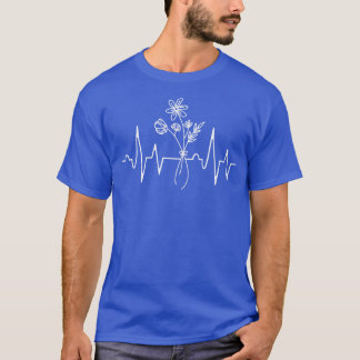Flower Vase Flowers Heartbeat T-Shirt