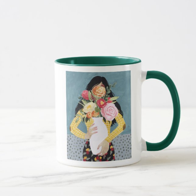 Flower Vase Girl Mug (Right)